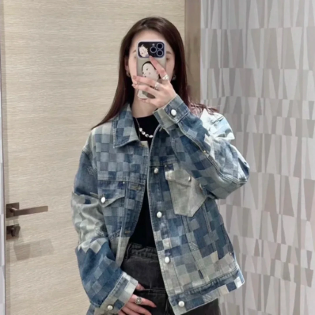 95新 LouisVuitton/路易威登 坤球奢选lv24ss菲董联名牛仔外套
