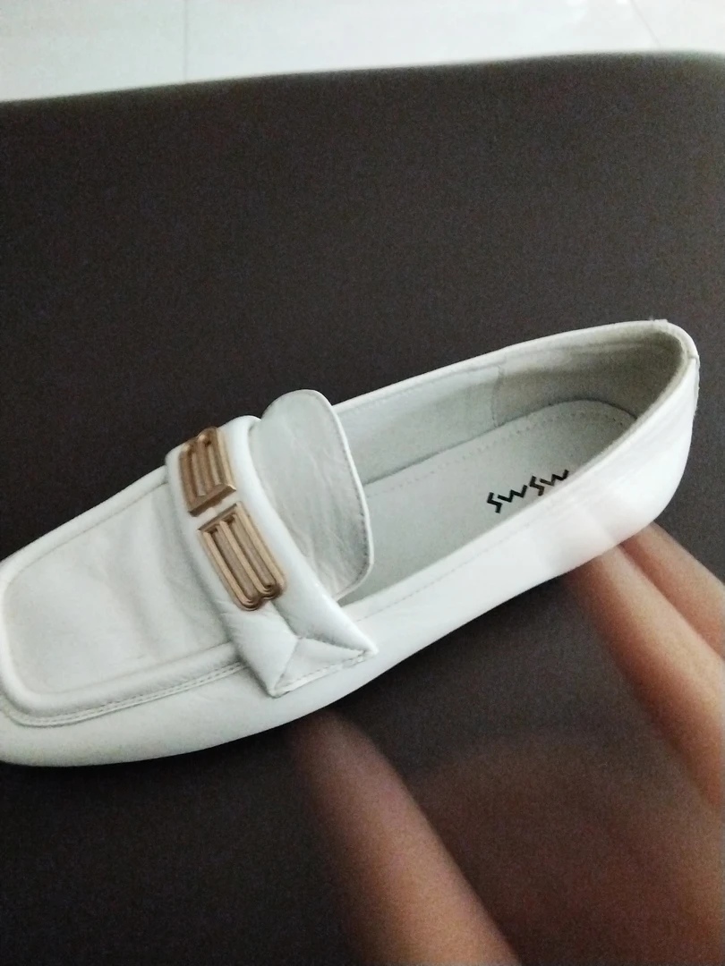 金属一脚蹬平底复古港风中口单鞋皮鞋乐福鞋夏季软底