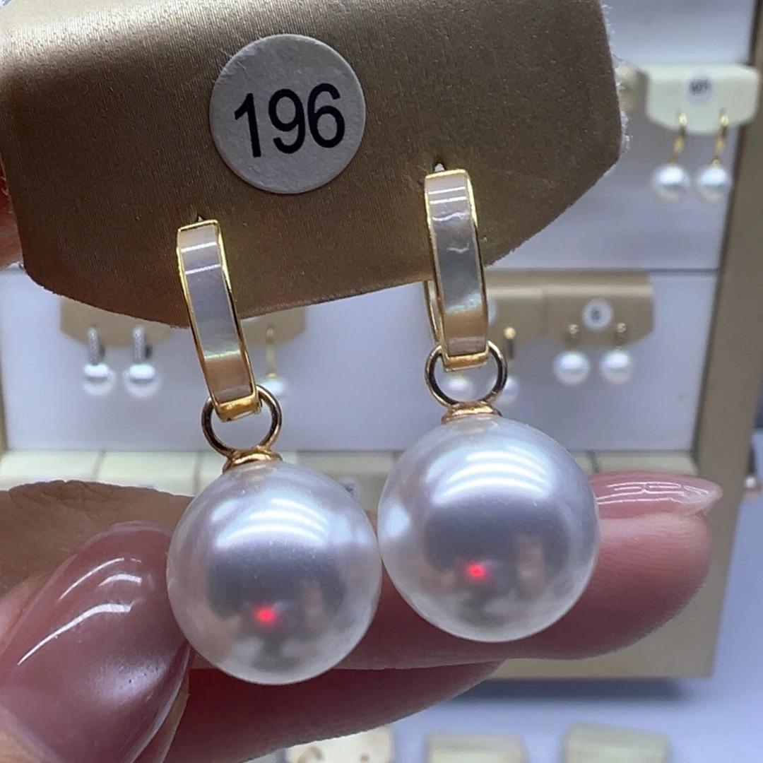 银S925镶嵌淡水珍珠耳饰