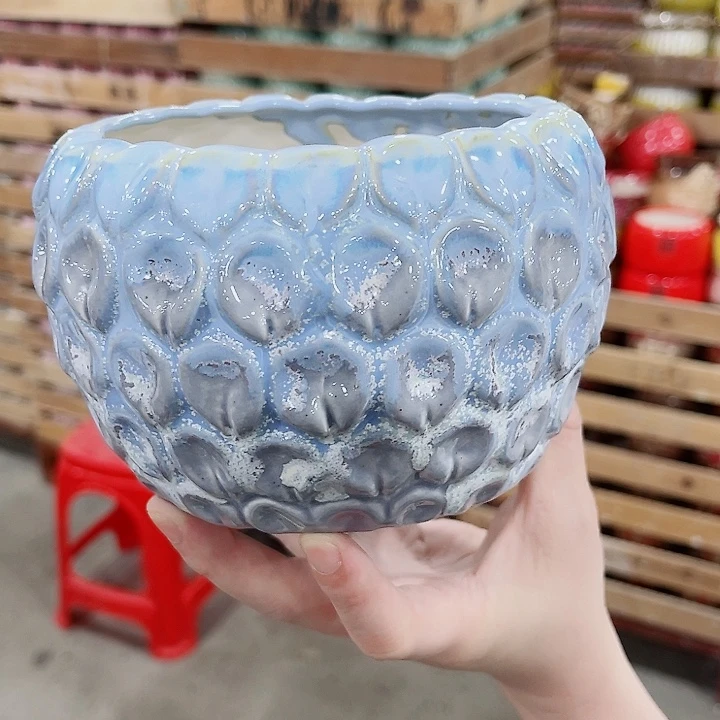 有孔，凑10元包邮陶瓷花盆发货！