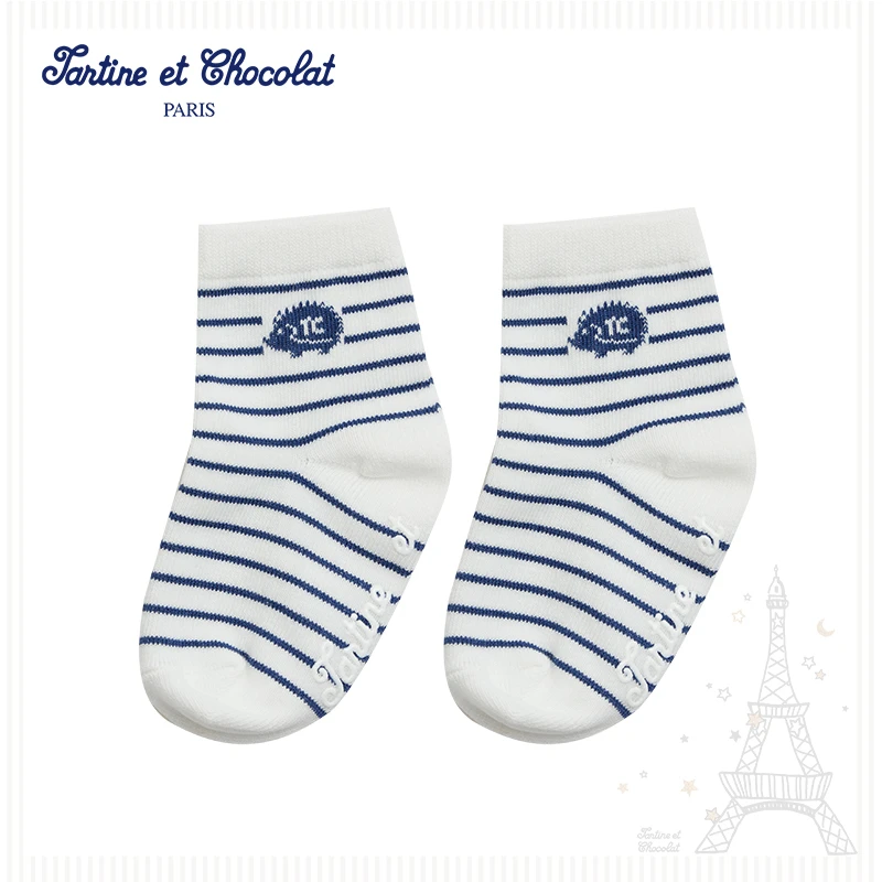 TC法国巧克力童装24秋冬新款男女宝宝中筒袜子