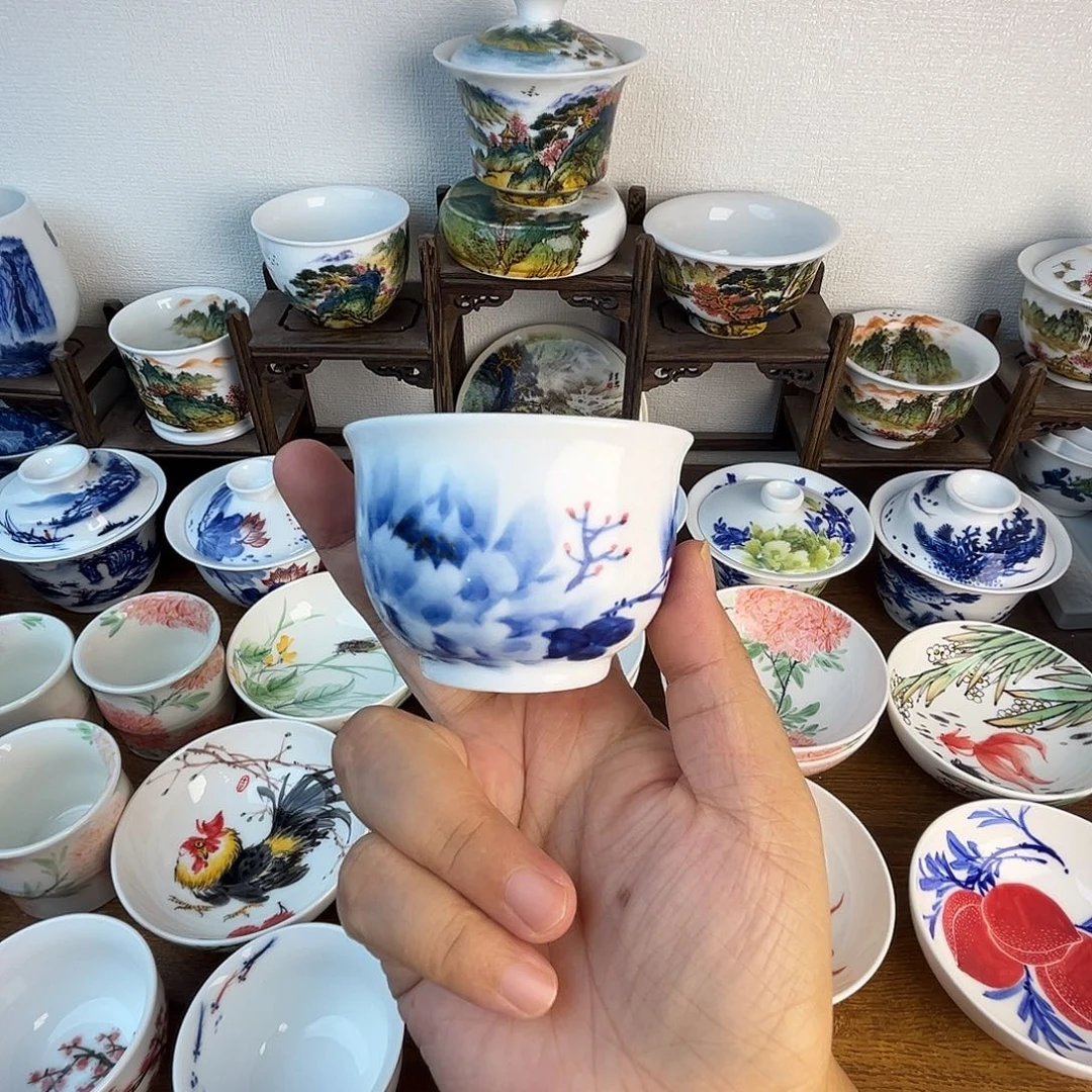 忠意堂釉下彩牡丹