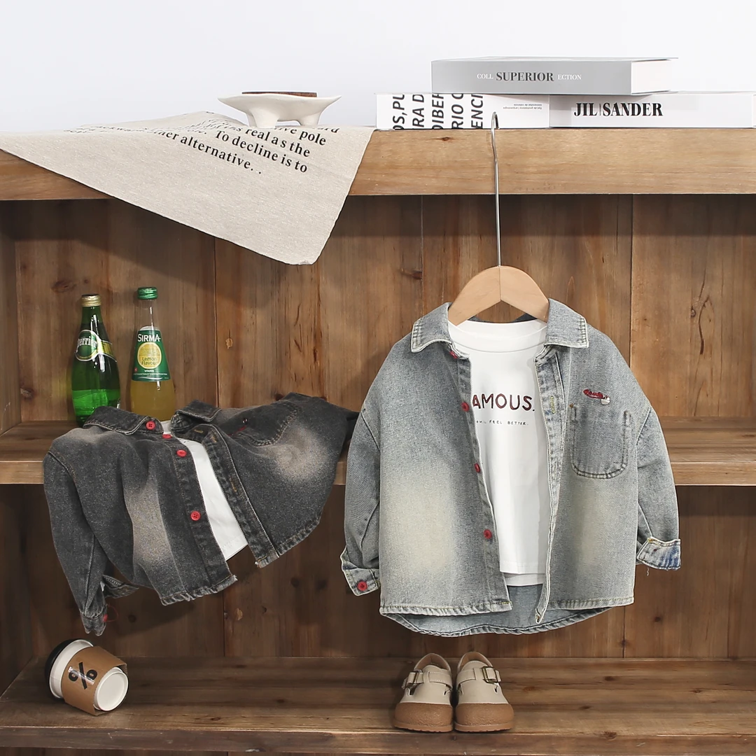 【实体店】小童8202牛仔上衣两件套