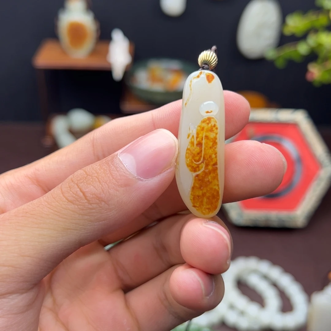 和田玉未镶嵌吊坠(不含链)和田玉悟道吊坠