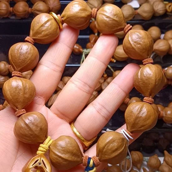 手串/手链橄榄核橄榄核手串铁核蒜头雕刻料2.0*2.3