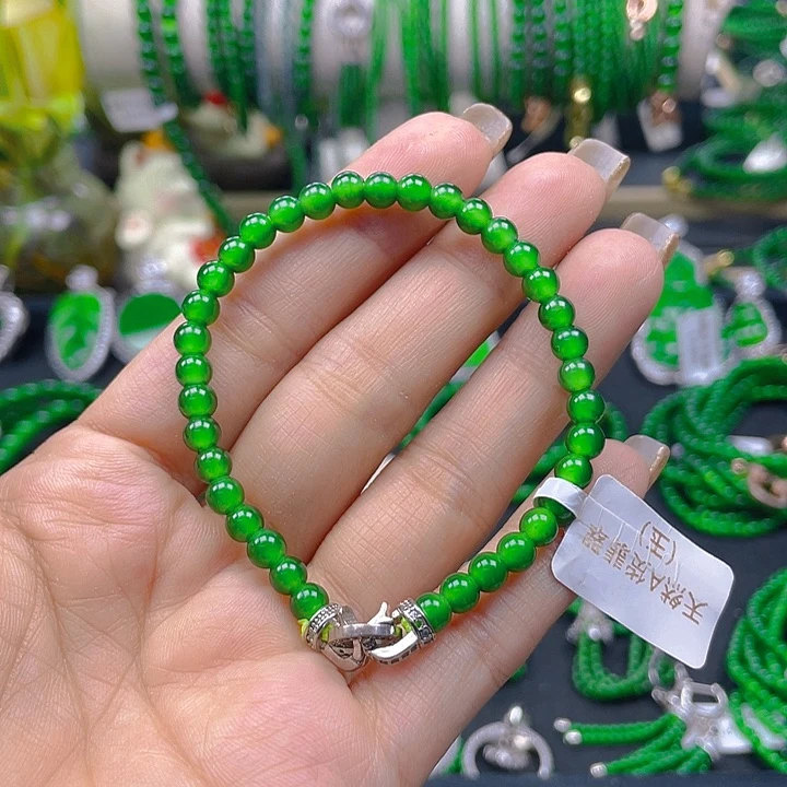 未镶嵌手链翡翠黄阳绿手链5