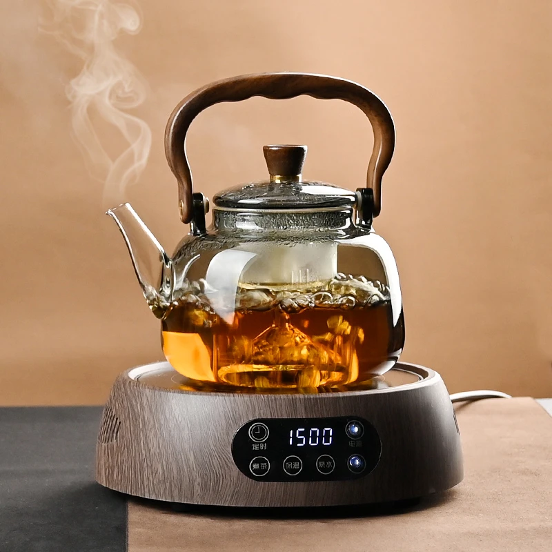 玻璃煮茶壶电陶炉2025新款煮茶器耐高温大容量烧水壶蒸煮养生茶具