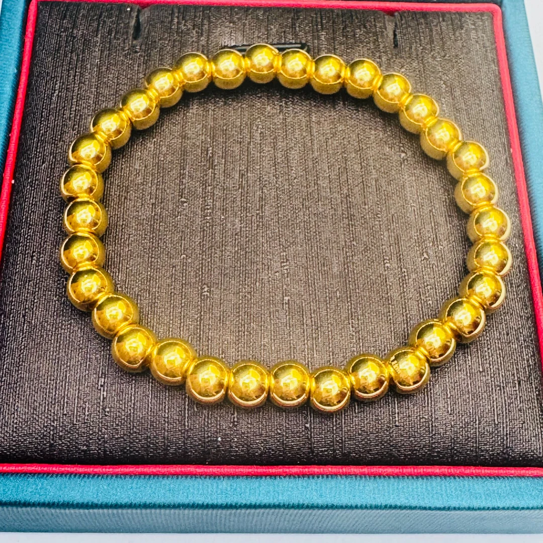 101#足金999 南洋大金珠手串（卡6金珠33颗）