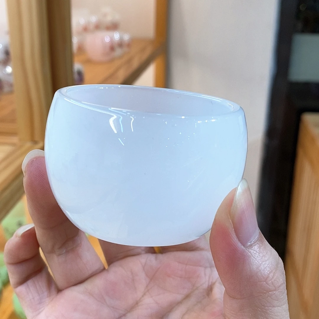 手工艺品琉璃白玉琉璃客杯