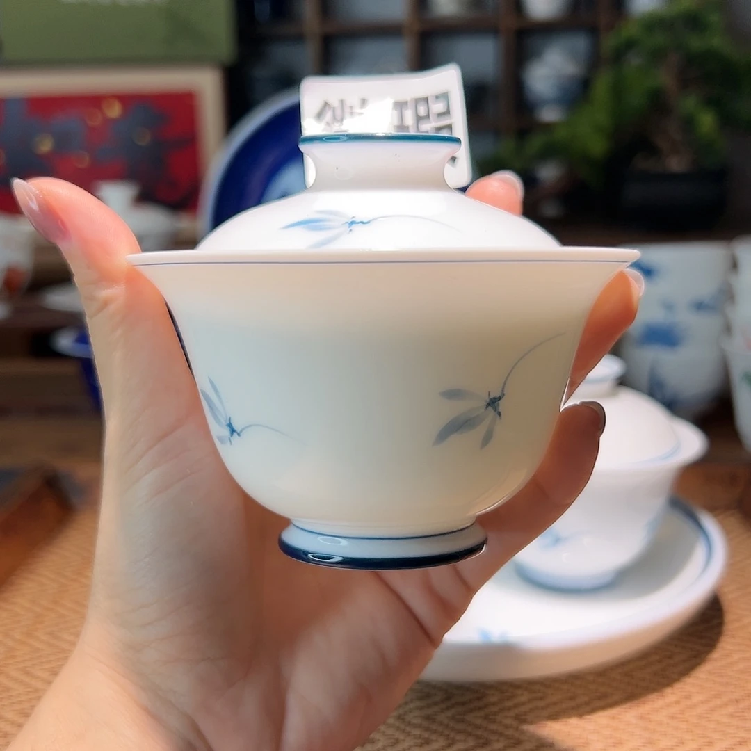 【闪购商品】微瑕 手绘 盖碗