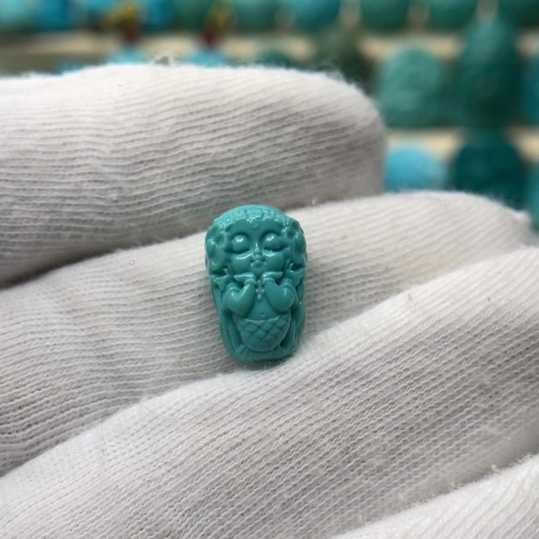 绿松石未镶嵌颈饰卡9.6-14.7-8.3