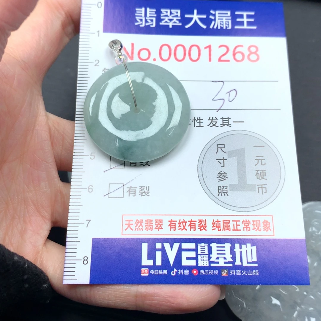翡翠未镶嵌吊坠(不含链)