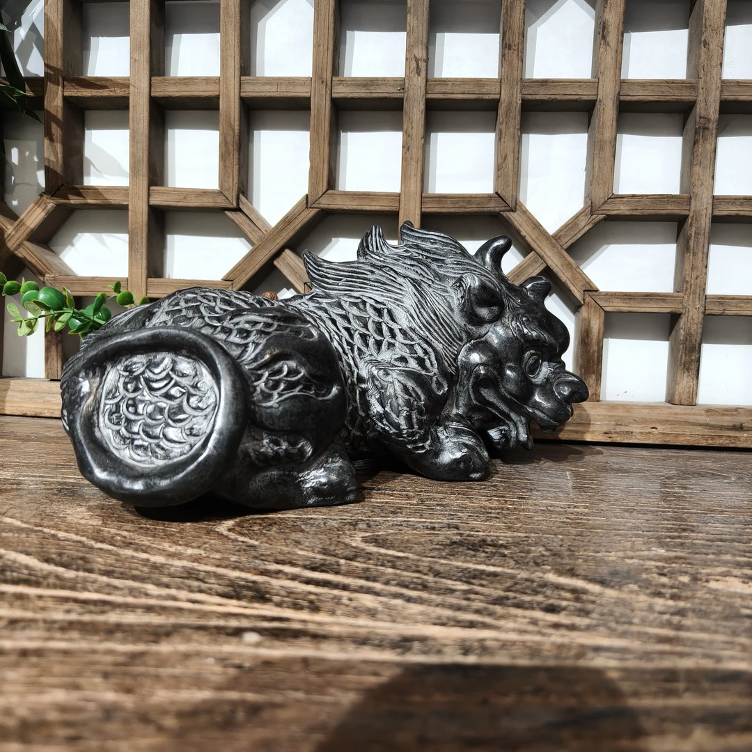 卧姿貔貅茶室吧台办公桌客厅造景家居摆件