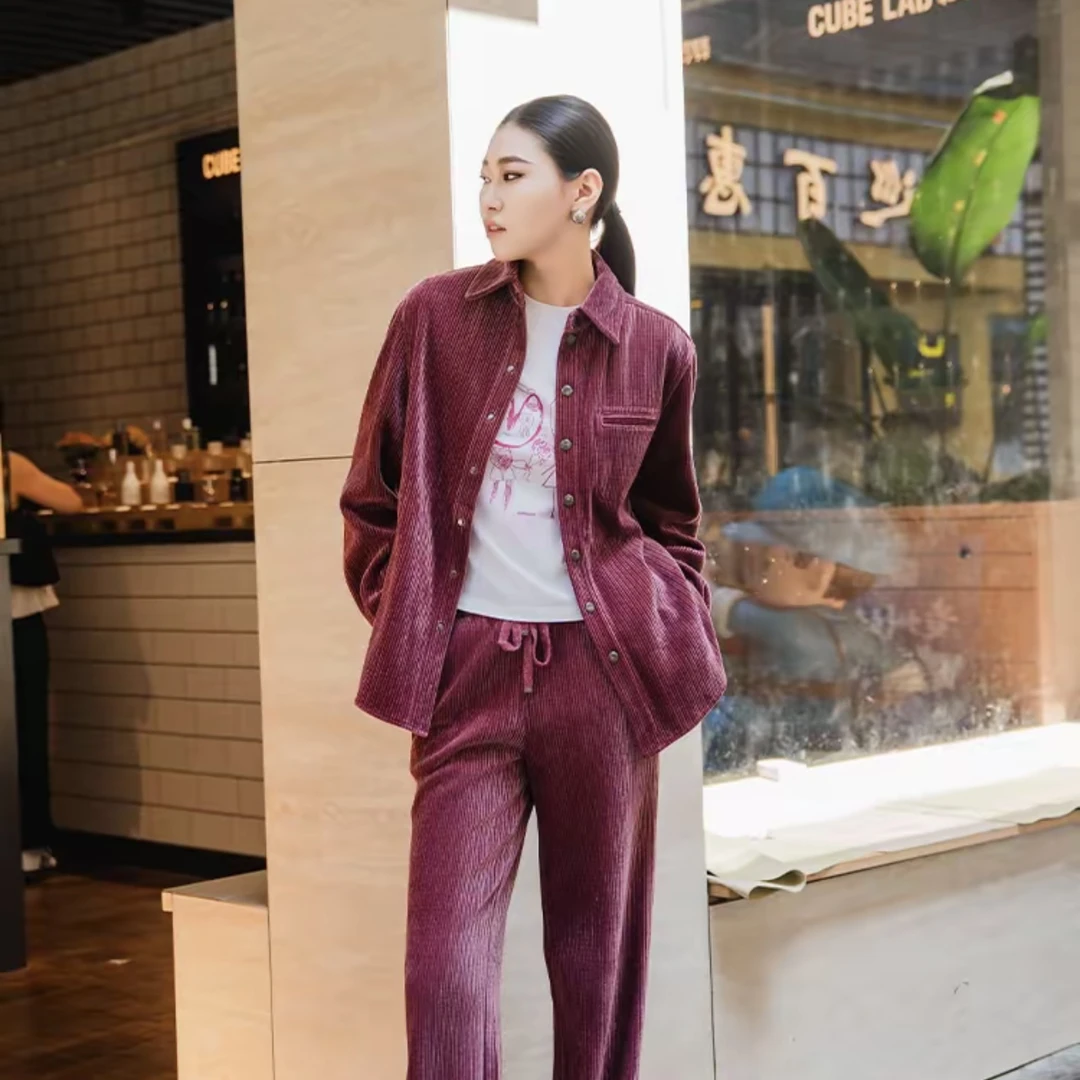 GIRDEAR/哥弟早秋休闲衬衫百搭老钱风宽松1301022