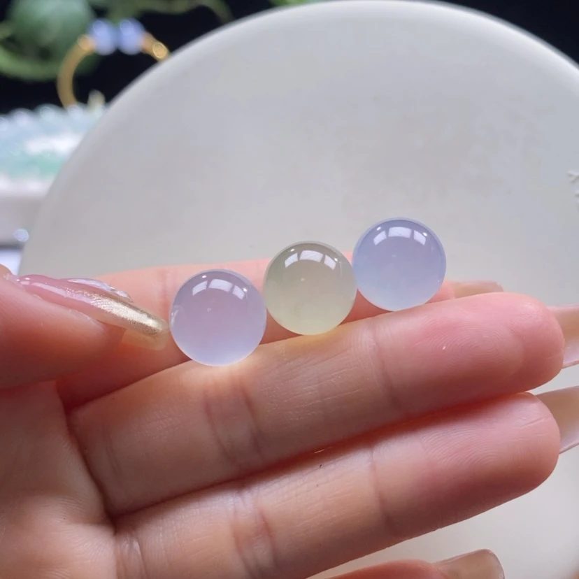 【闪购商品】翡翠颈饰未镶嵌翡翠高冰马卡龙色系圆珠