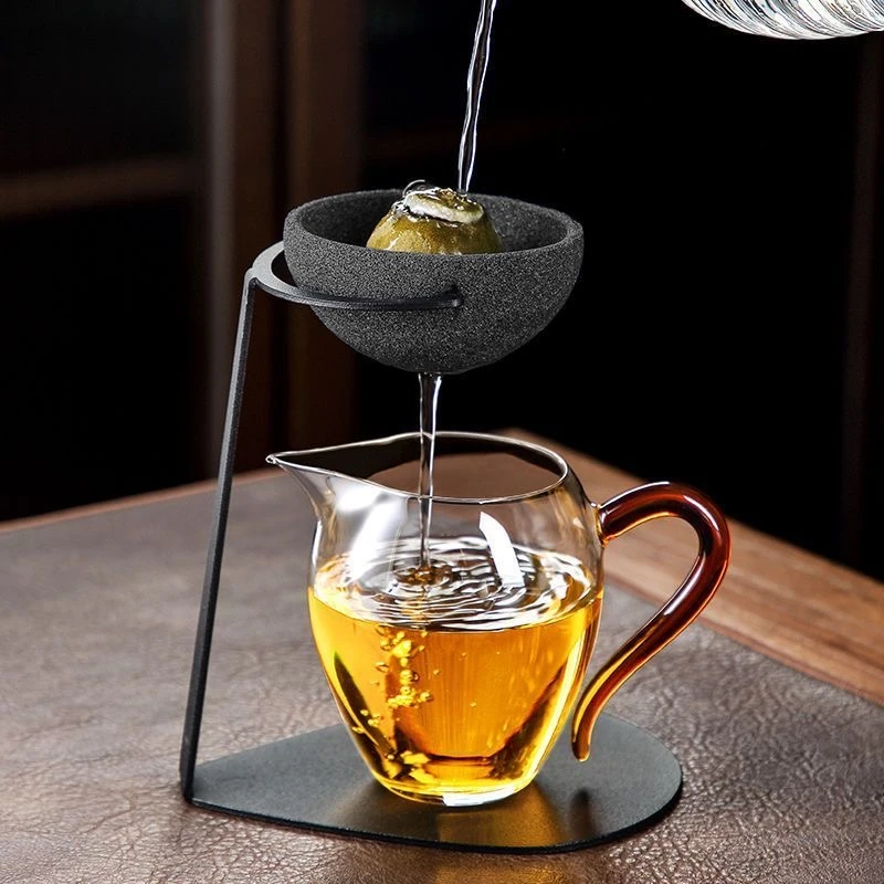 摇摆茶漏过滤器过滤小青柑专用泡茶杯旋转茶滤茶漏过滤网高端茶具