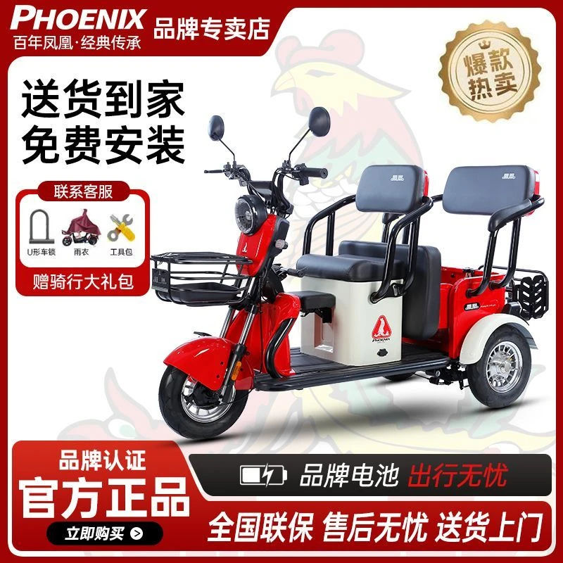 Phoenix/凤凰大电机可载人爬坡适合老人代步接送孩子客货多用