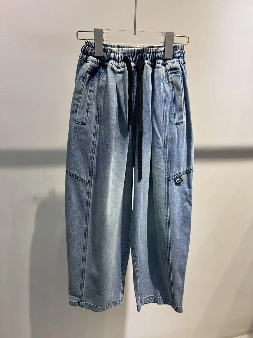 XTJ STUDIO童装 设计师款 LC中大童 简约牛仔裤 春款