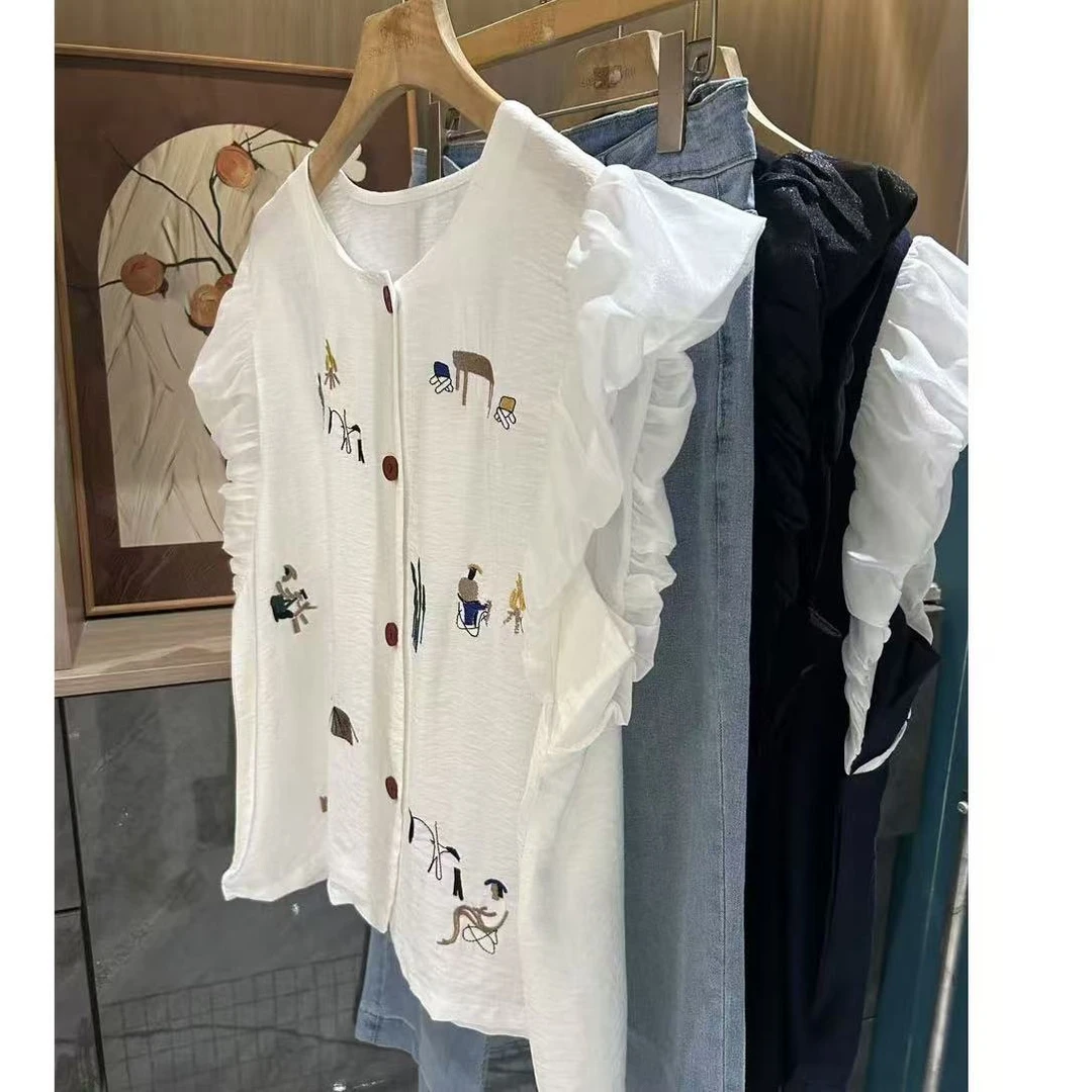 5787时尚洋气遮肉显瘦小衫上衣