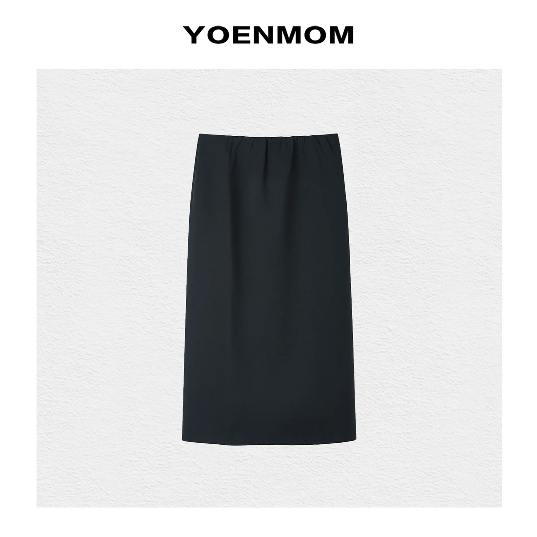 YOENMOM·长期主义·醋酸自然肌理简约立裁通勤知性优雅气质半身裙