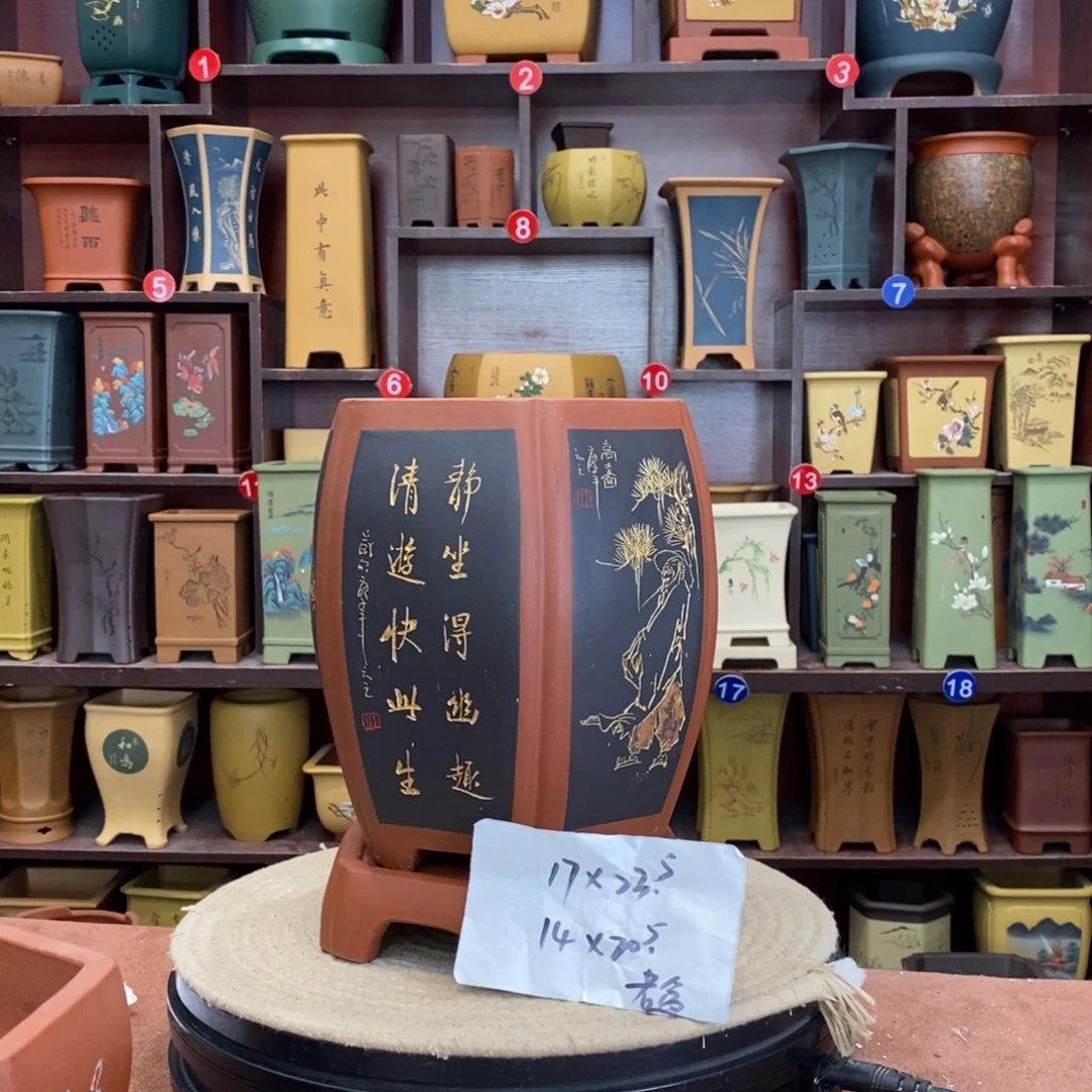 紫砂花盆紫砂花盆