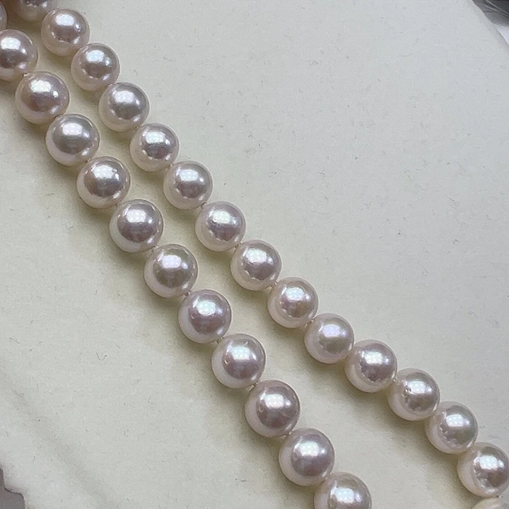 淡水珍珠银S925镶嵌颈饰➕9-10高品极光炫彩