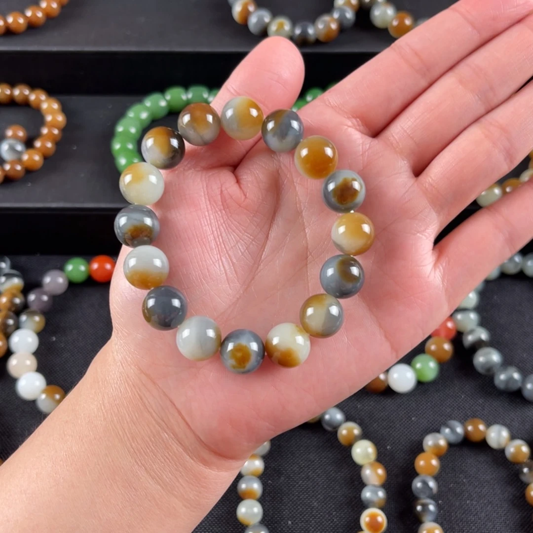 和田玉手串未镶嵌尤*卡12