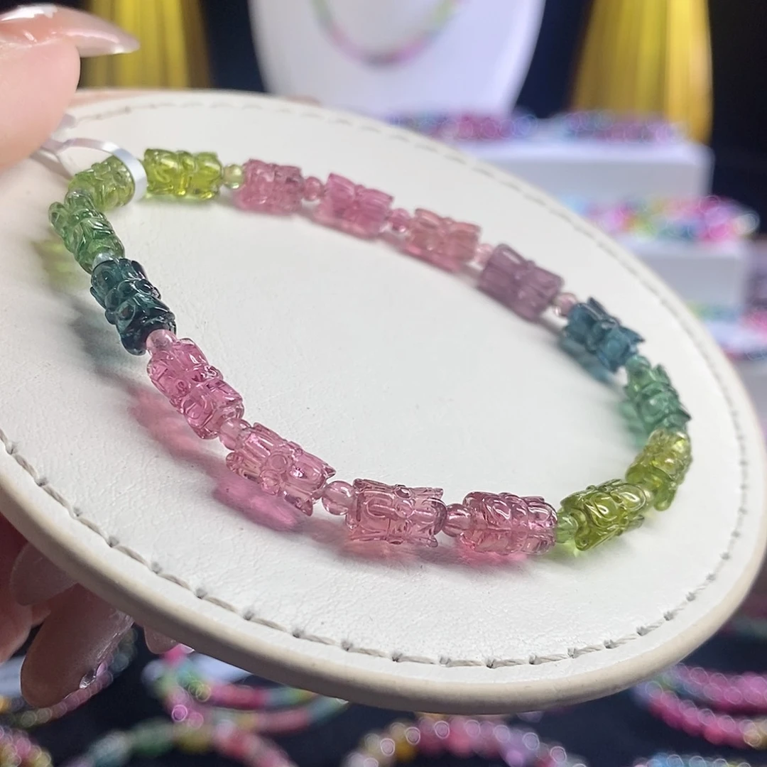 未镶嵌手链碧玺莲花珠