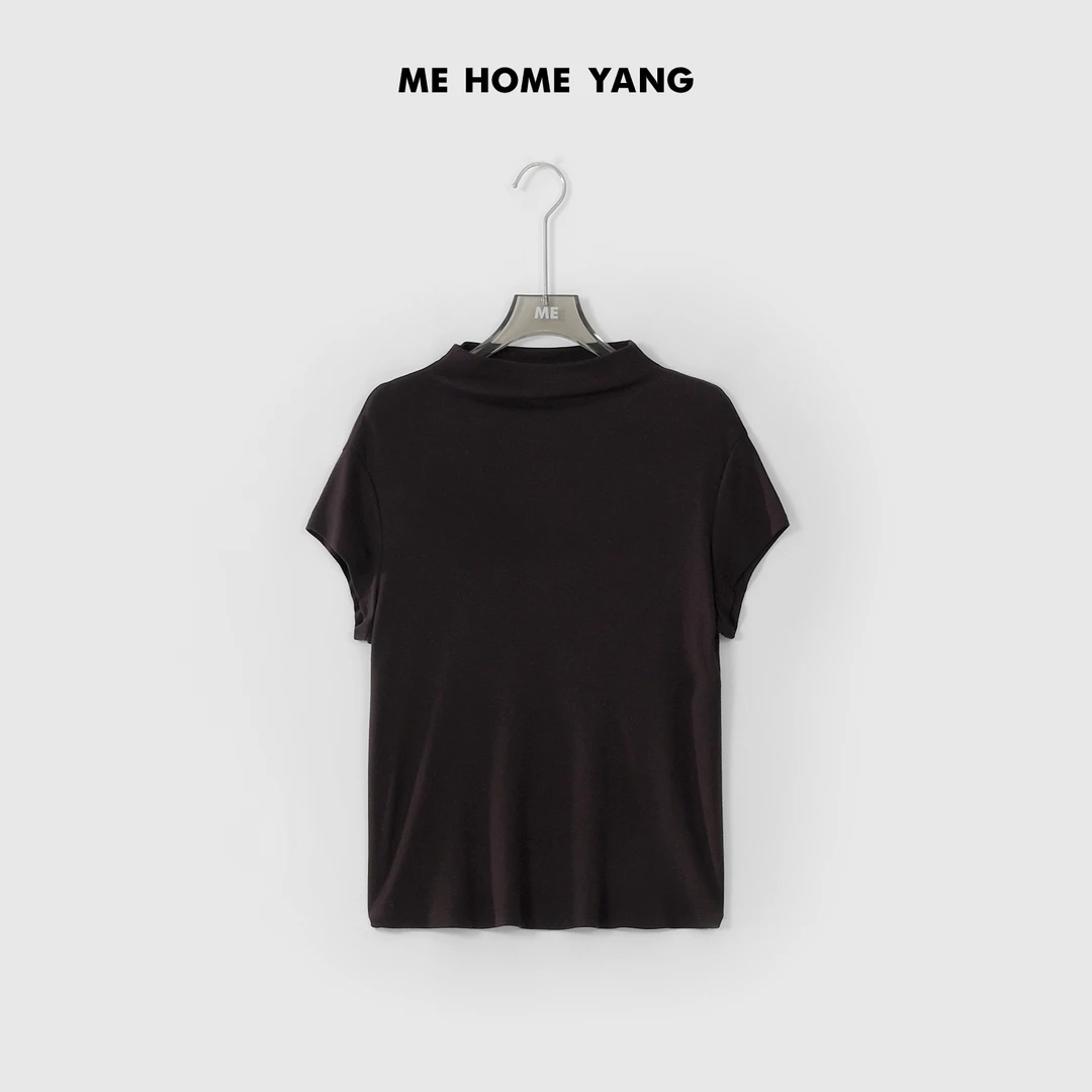 ME【极简半高领】轻奢极简百搭舒适打底设计款上衣MEQA0884