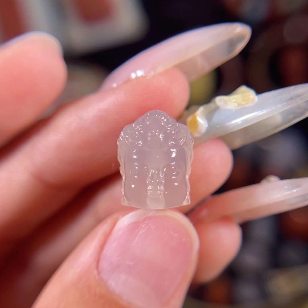 玛瑙/玉髓荔枝冻宝宝观音13.3*10.6未镶嵌