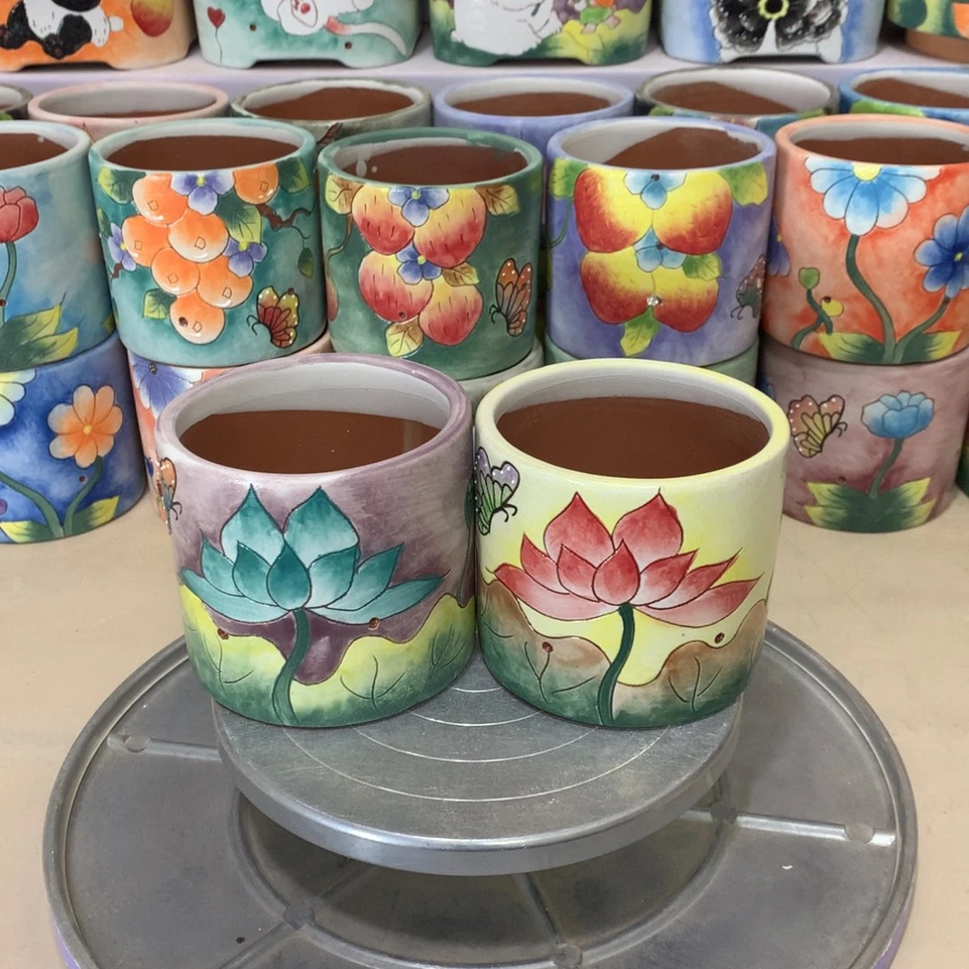 福利花盆，手绘花盆