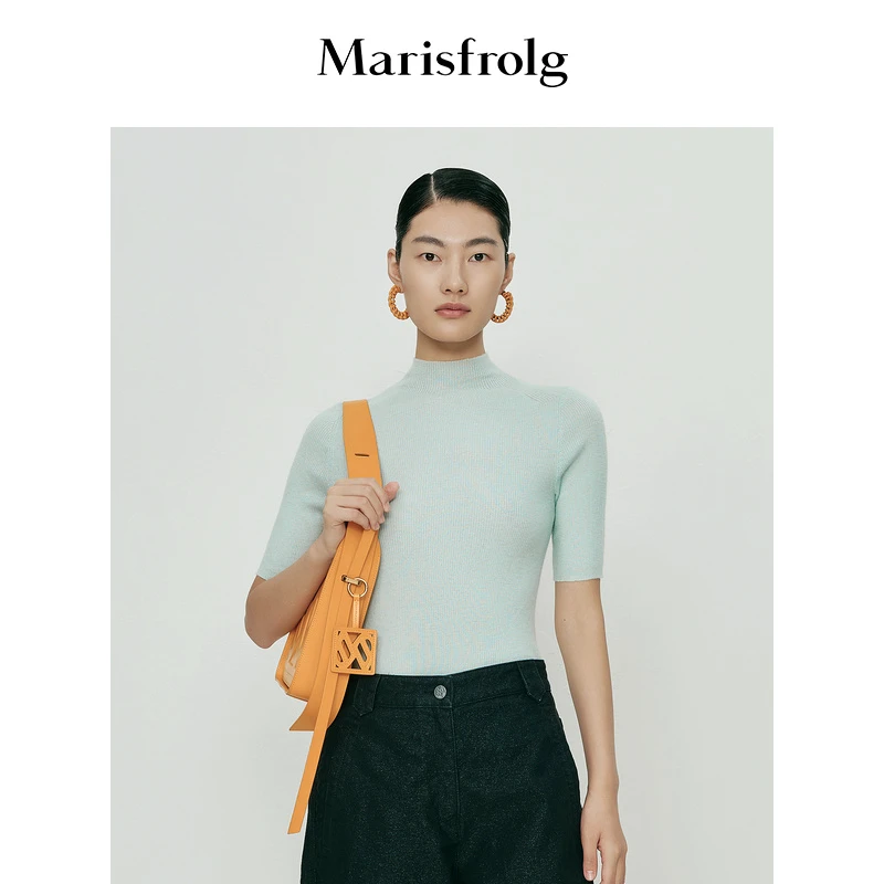 【婷婷专属】Marisfrolg玛丝菲尔春圆领羊毛打底针织衫