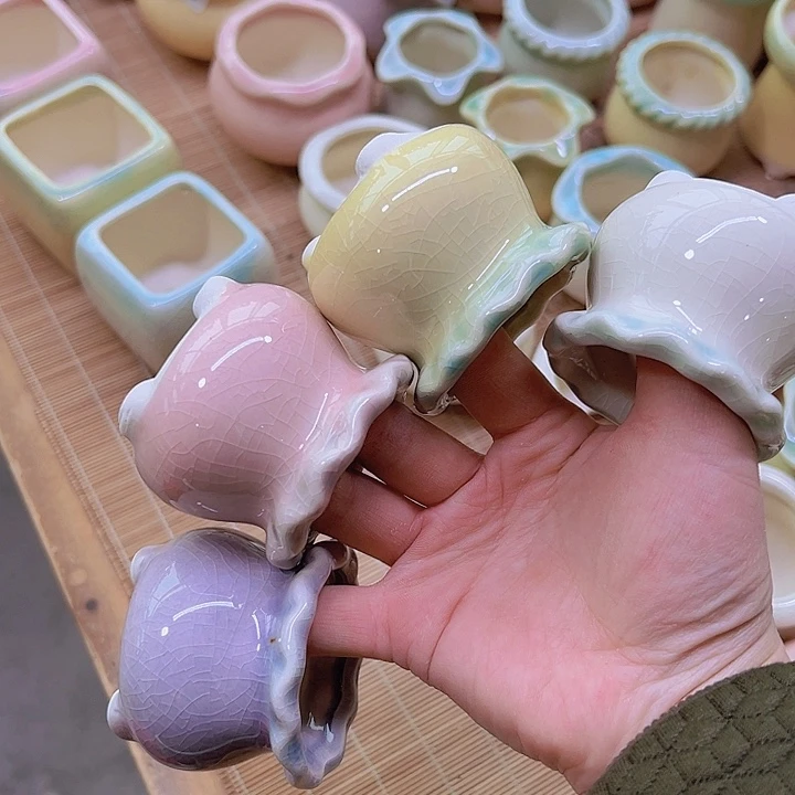 红陶陶瓷花盆当场满12包邮