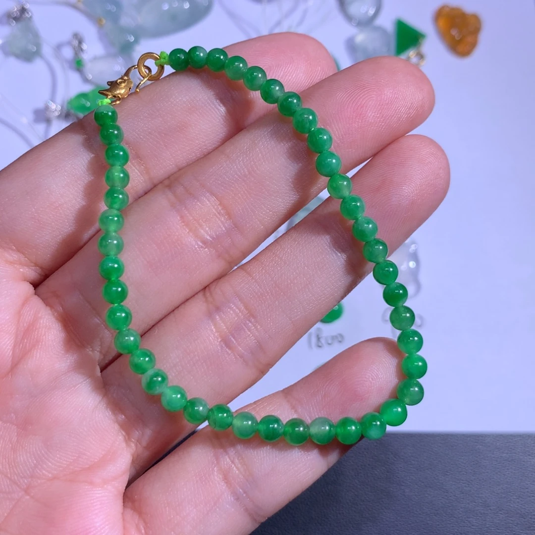 翡翠未镶嵌颈饰串