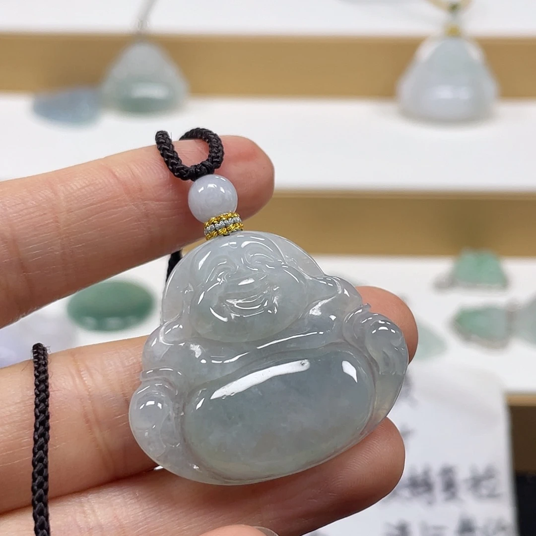 翡翠未镶嵌颈饰天然翡翠佛公吊坠一件5号
