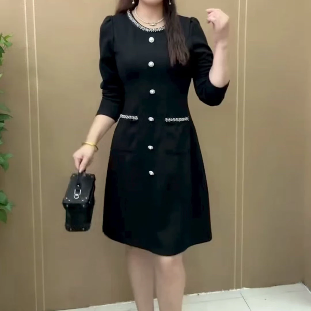 10205-2025年秋季新款时尚气质显瘦百搭连衣裙