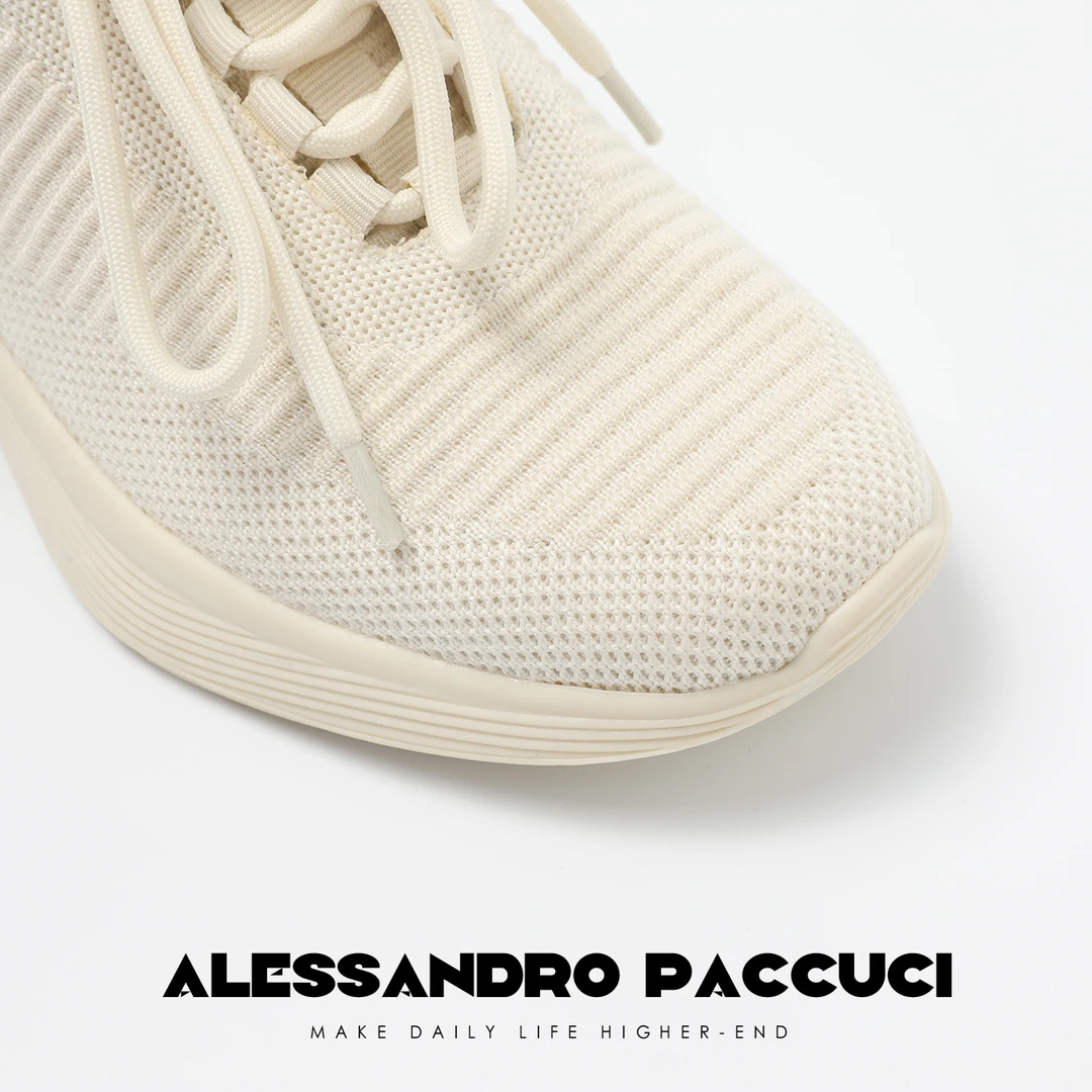 AP洛哥24019X轻盈飞织面系带 未来感百搭时尚经典纯色运动鞋