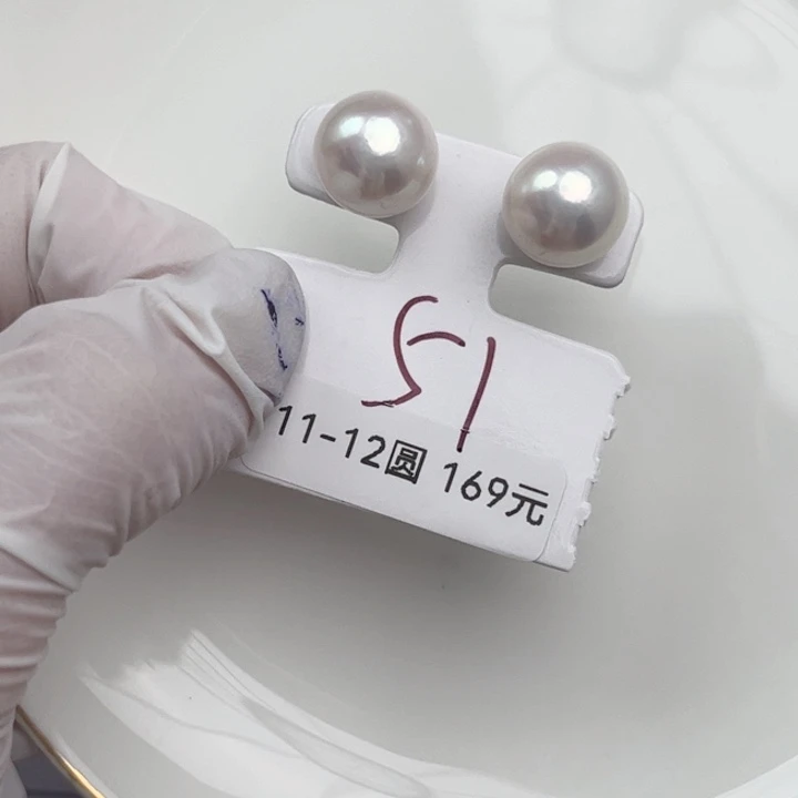 淡水珍珠耳饰银S925镶嵌