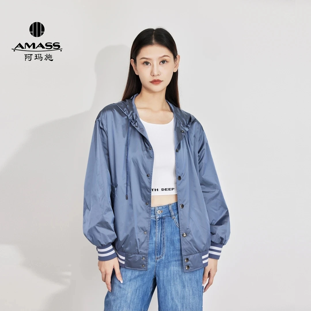 AMASS/阿玛施「风感波粒」潮流透气轻薄连帽百搭抽绳外套5400792