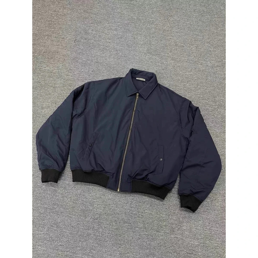 美式复古bomber飞行员夹克休闲棉服秋冬季翻领外套男女短款