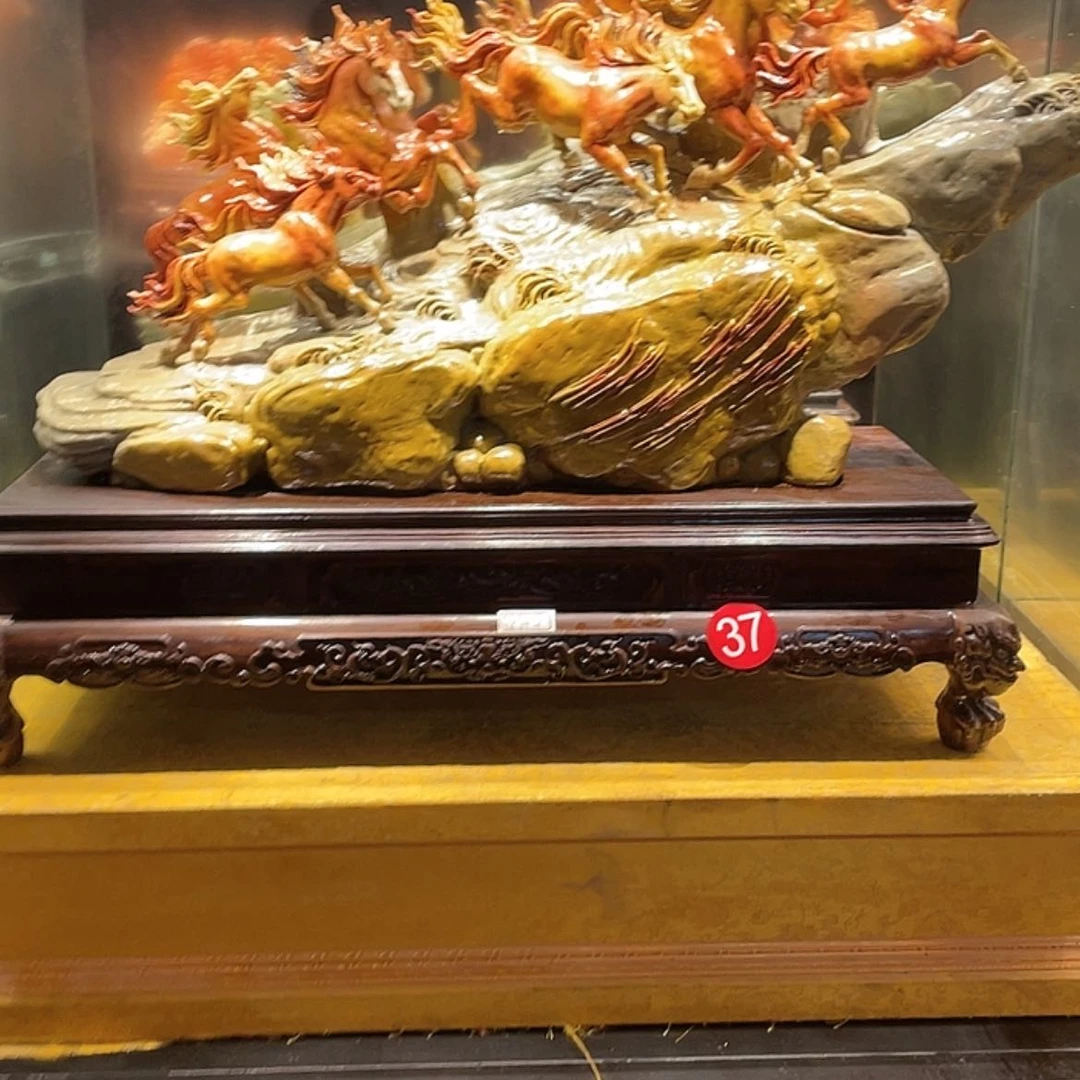 【闪购商品】寿山石用****6八马摆件工艺品