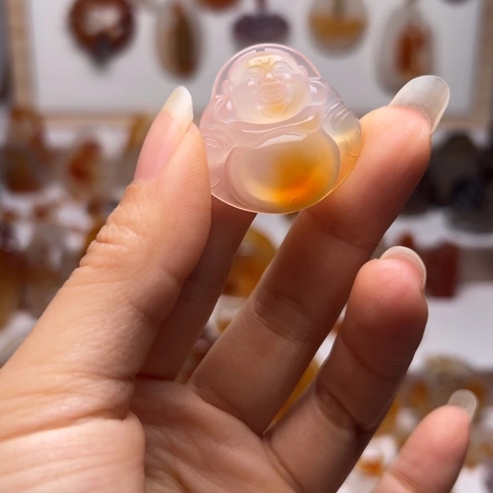 玛瑙/玉髓合金吊坠