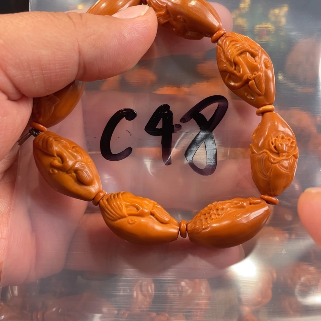 橄榄核其他橄榄核雕工艺手串 瑕疵介意勿拍