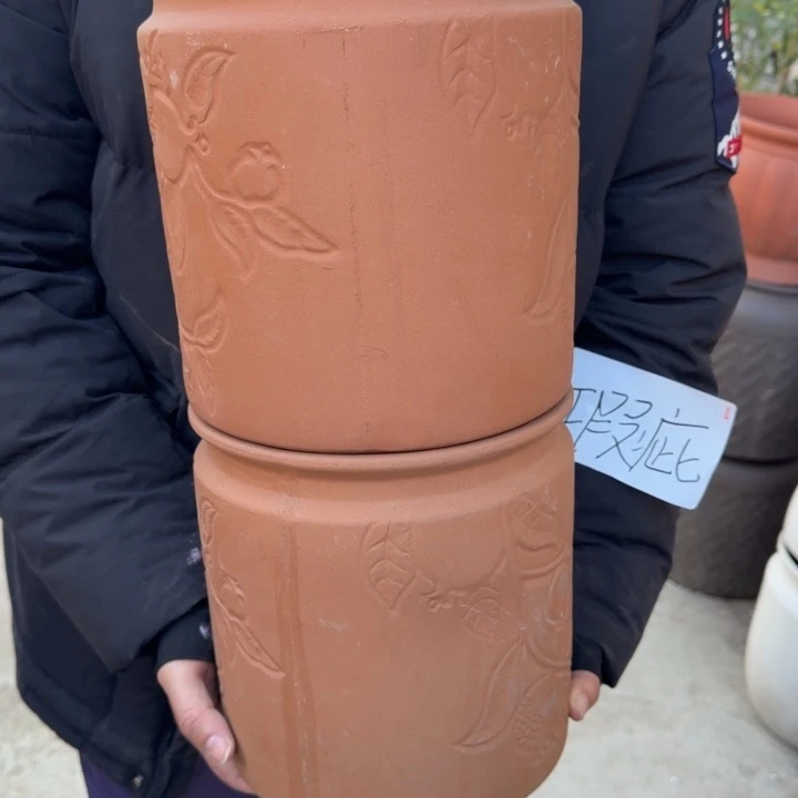 花盆紫砂口20高23宜兴紫砂