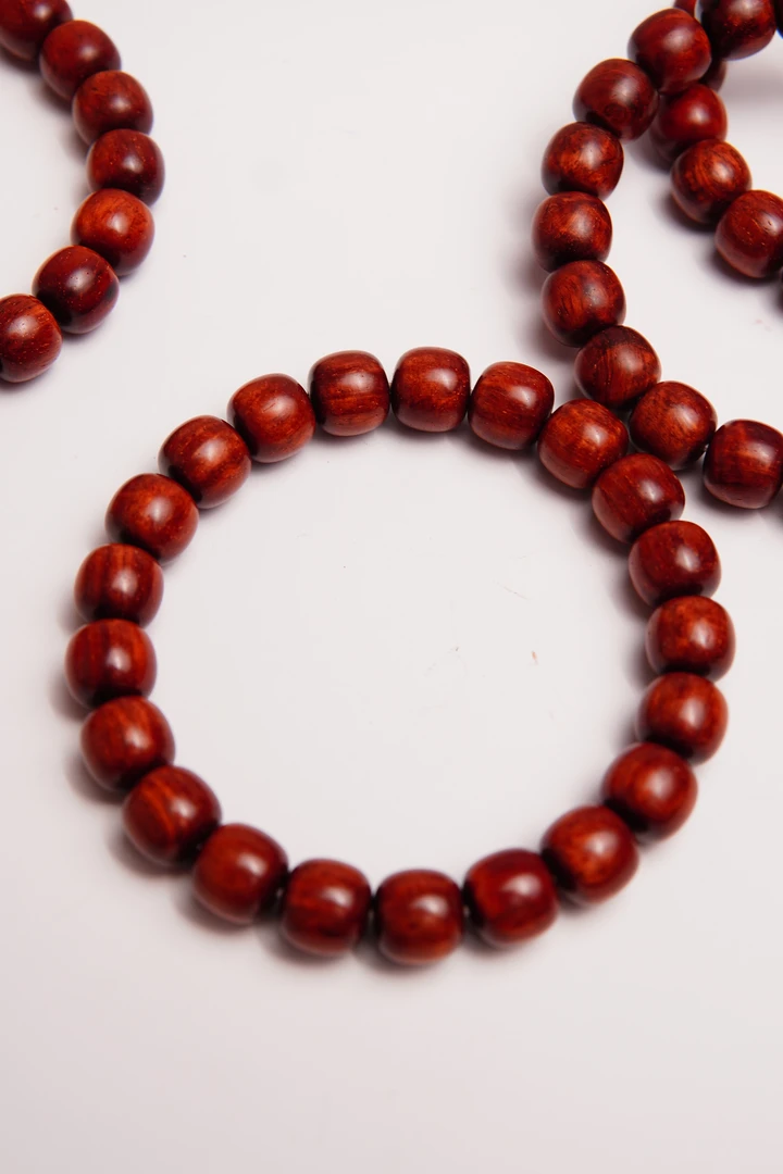 龙鳞同料  9mm 原生态 无胶膜 泥料 极限弧 印度小叶紫檀手串