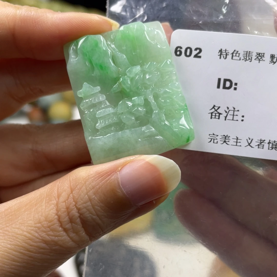 翡翠未镶嵌颈饰牌子