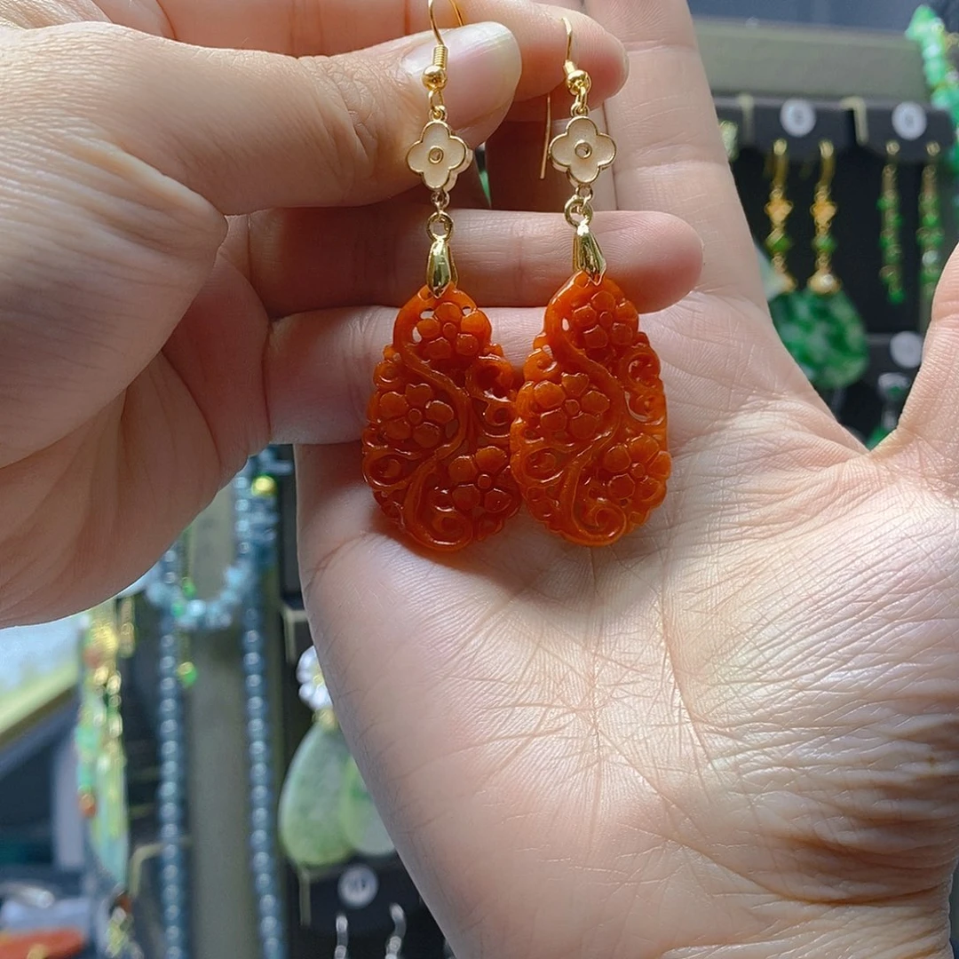 未镶嵌翡翠耳饰翡翠