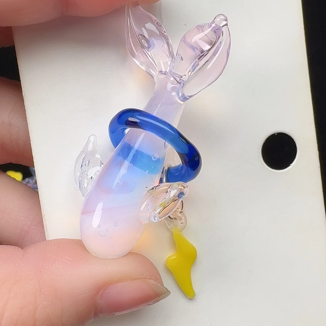 玻璃颈饰手工烧制琉璃吊坠12