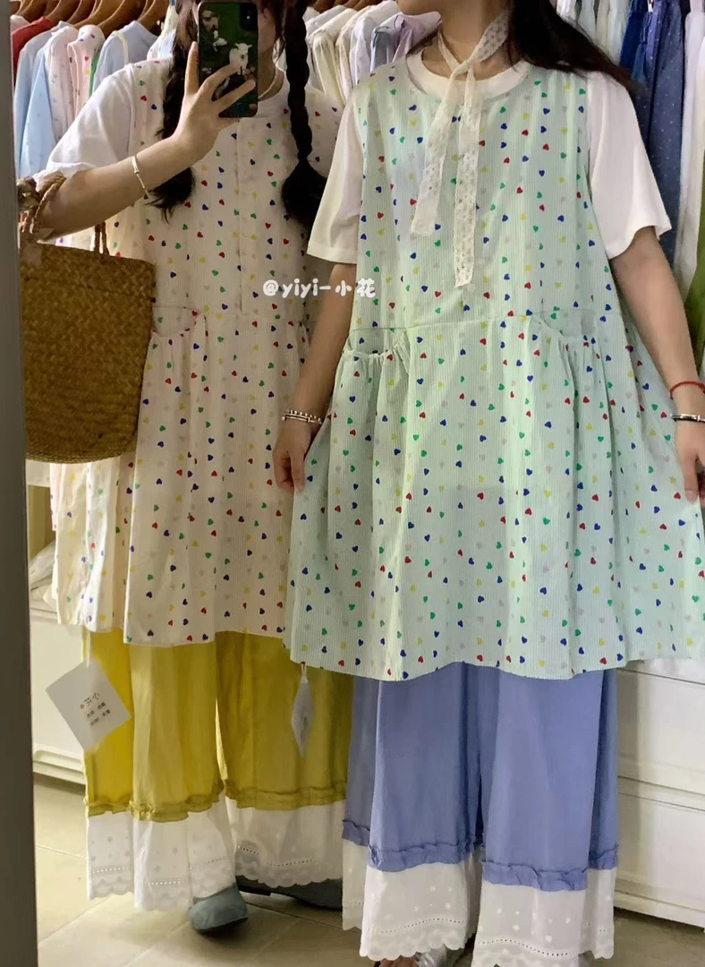 XH（8618）森系碎花百搭无袖上衣