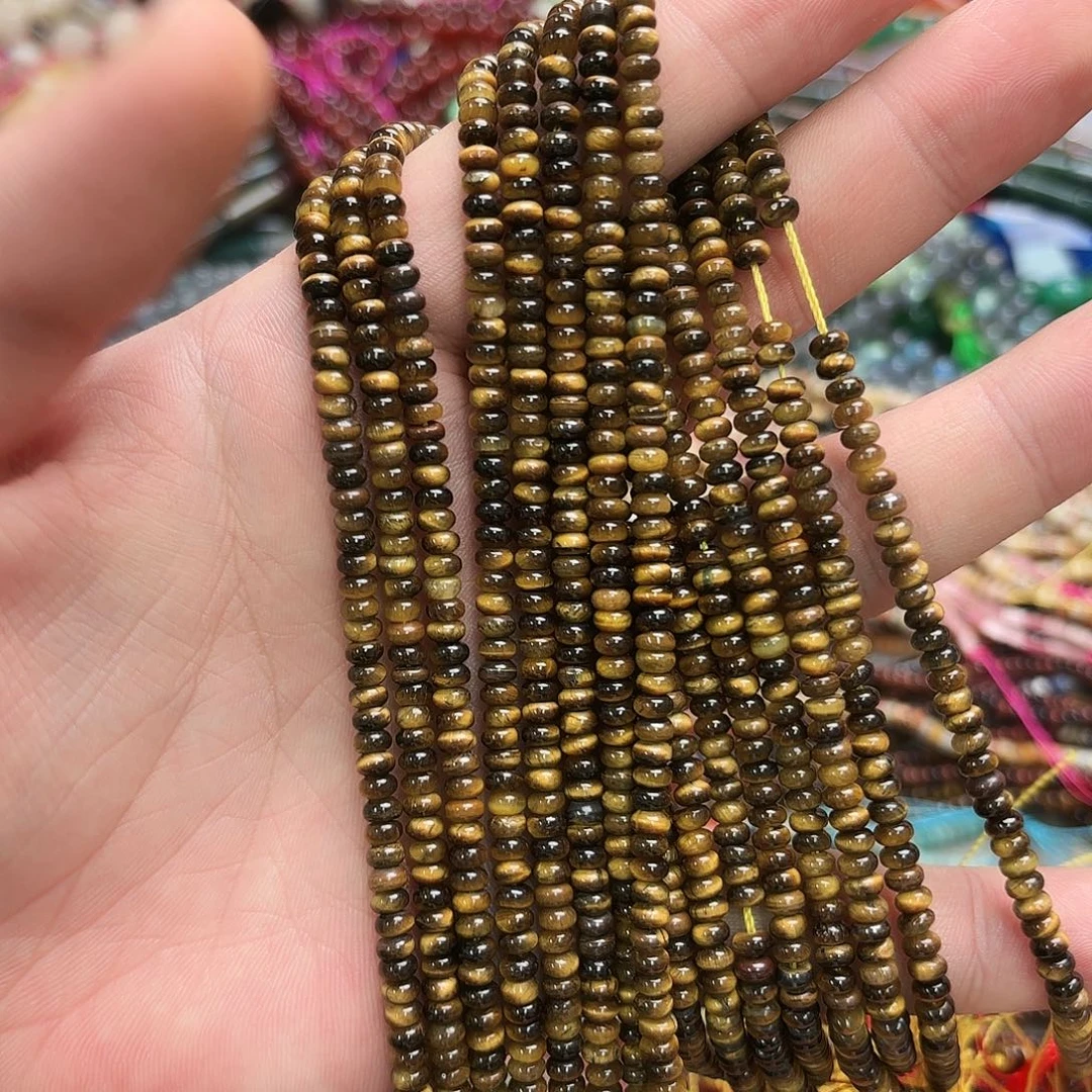 玛瑙/玉髓未镶嵌珠宝半成品2×4虎眼算盘一条